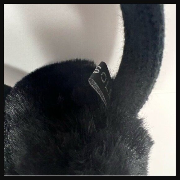 ❣️2/$36 NIP AEROSOLES Faux Fur Earmuffs O/S Adjustable Shade Black - Picture 6 of 6